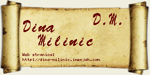 Dina Milinić vizit kartica